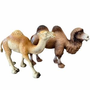 Schleich Camel Set Of 2 Retired Bactrian Camel 14348/14082 Dromedary Camel Rare